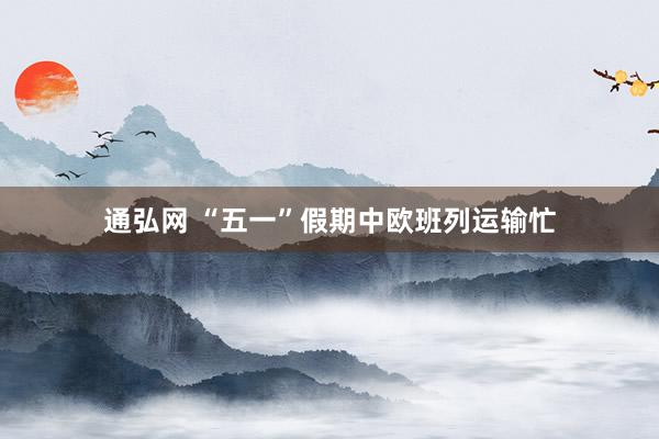 通弘网 “五一”假期中欧班列运输忙